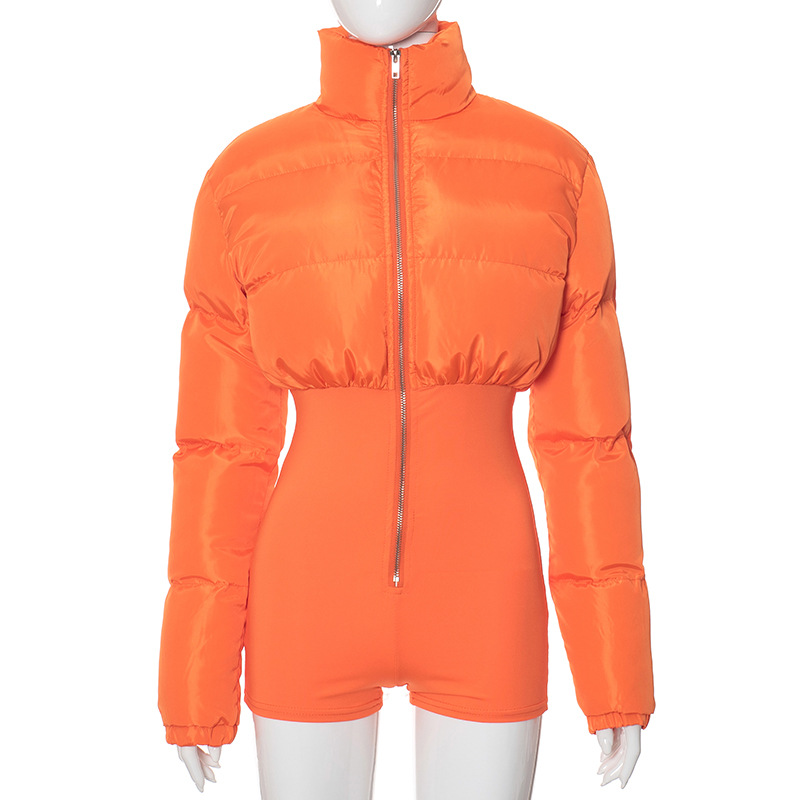 Women Sexy Long Sleeve Zipper Jumpsuit