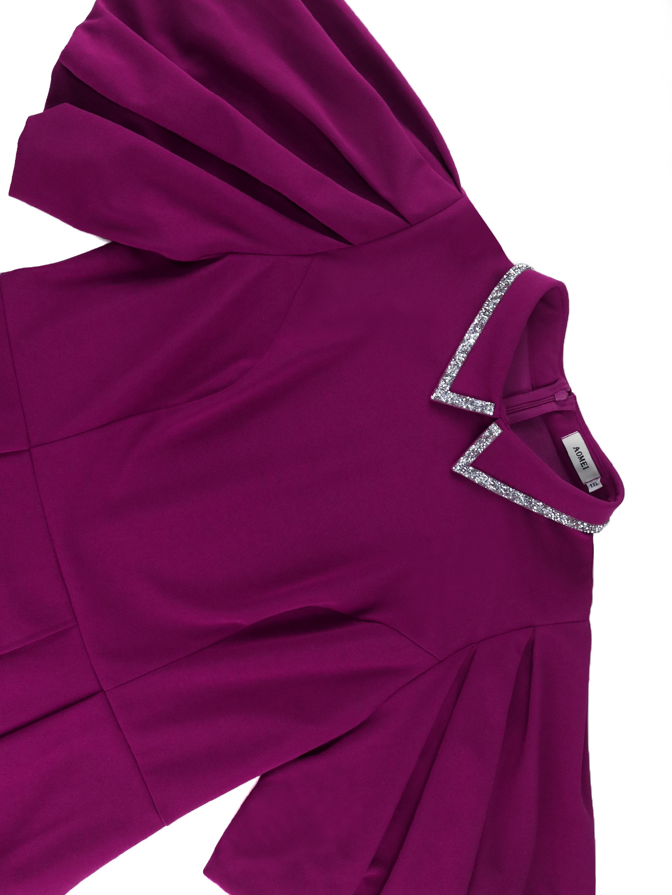 Plus Size African Women Party Elegant Fake Two-Piece Ruffle Bodycon Dress