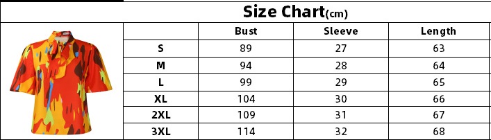 Women Printed Lace-Up Bubble Short Sleeve Shirt Top