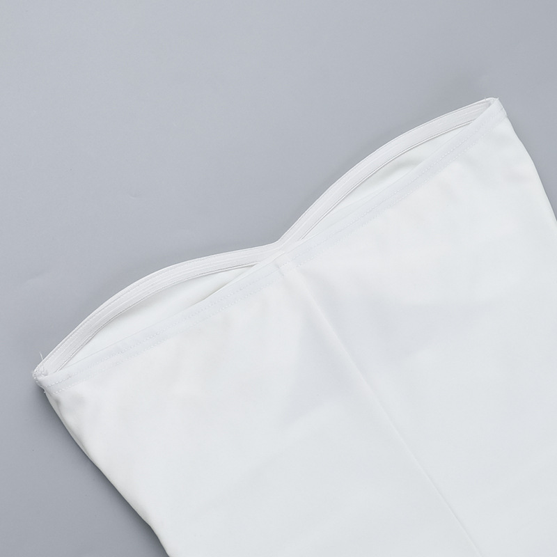 Women Summer Women Beach Holidays Strapless Hollow Dress