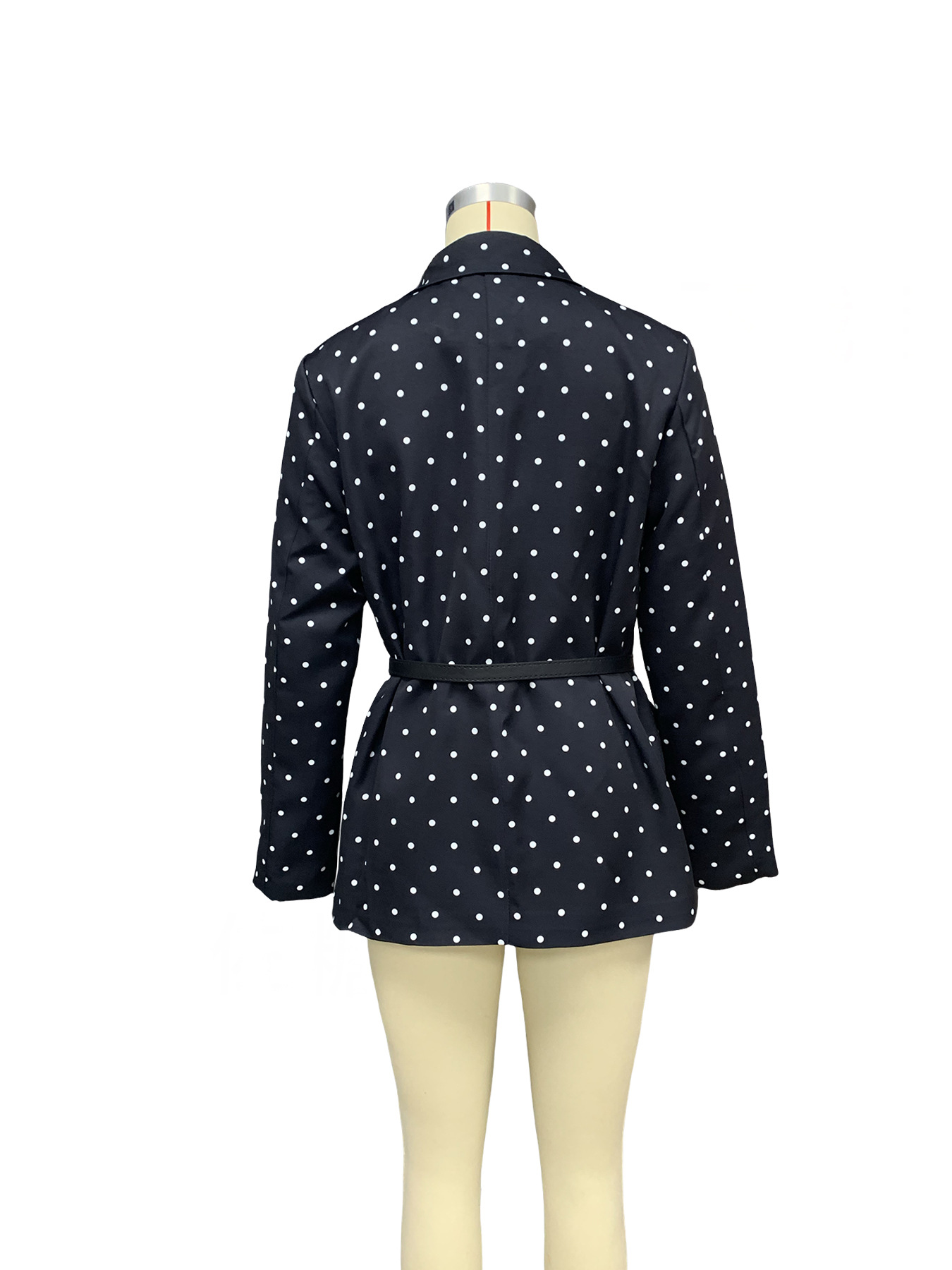 Spring Women's Fashion Chic Polka Dot Turndown Collar Long Sleeve Blazer