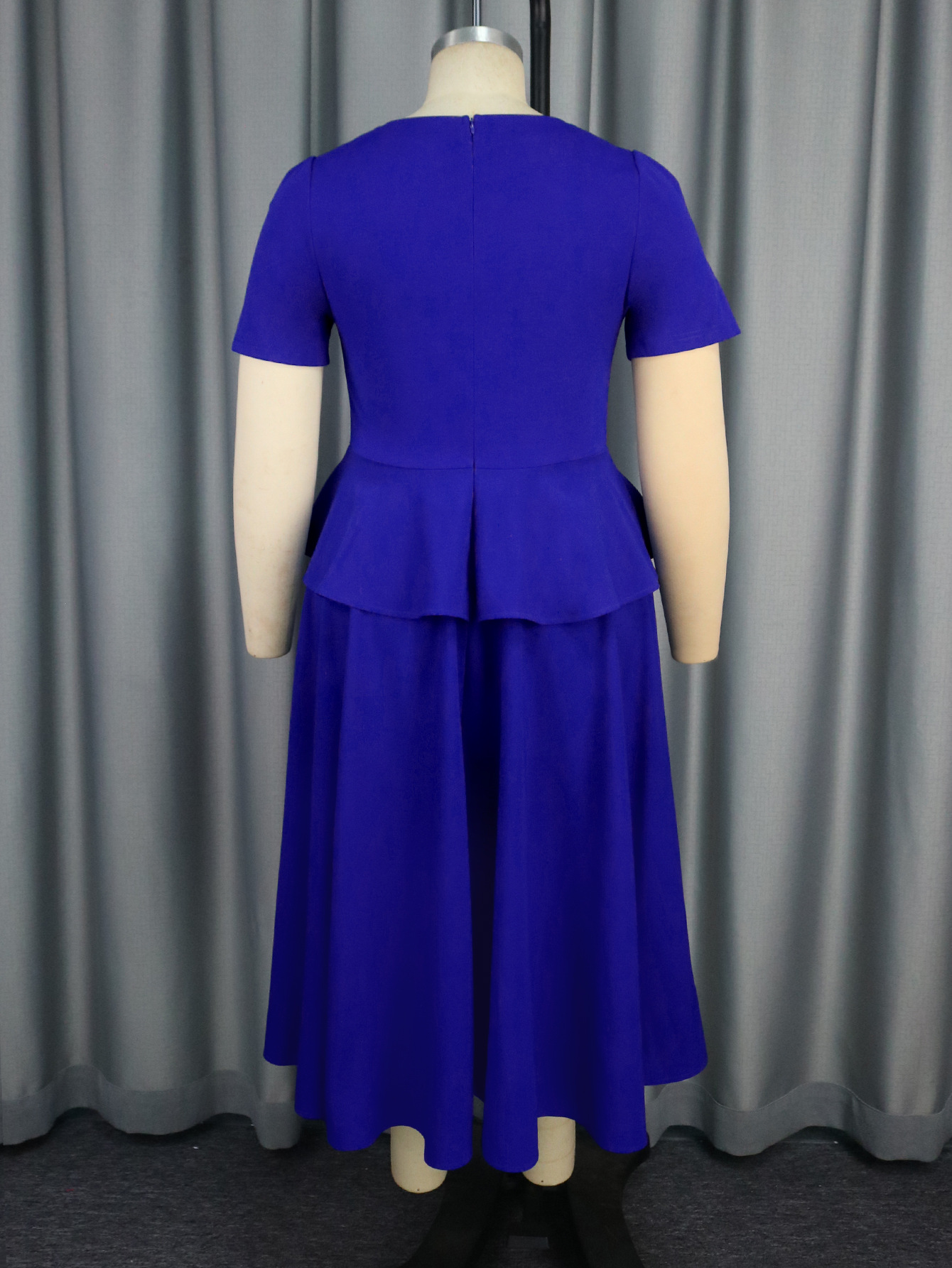 Women V-Neck High Waist Ruffle Dress