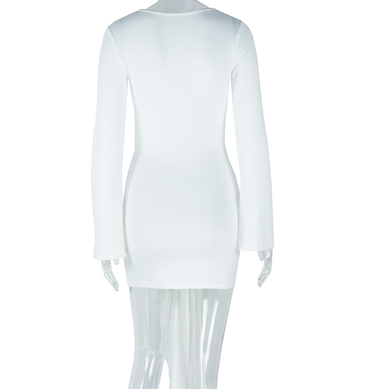 Women Solid Bodycon Off Shoulder Sexy Dress