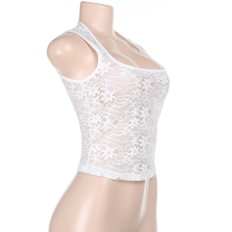 Women Suspender Sexy Backless Lace Top