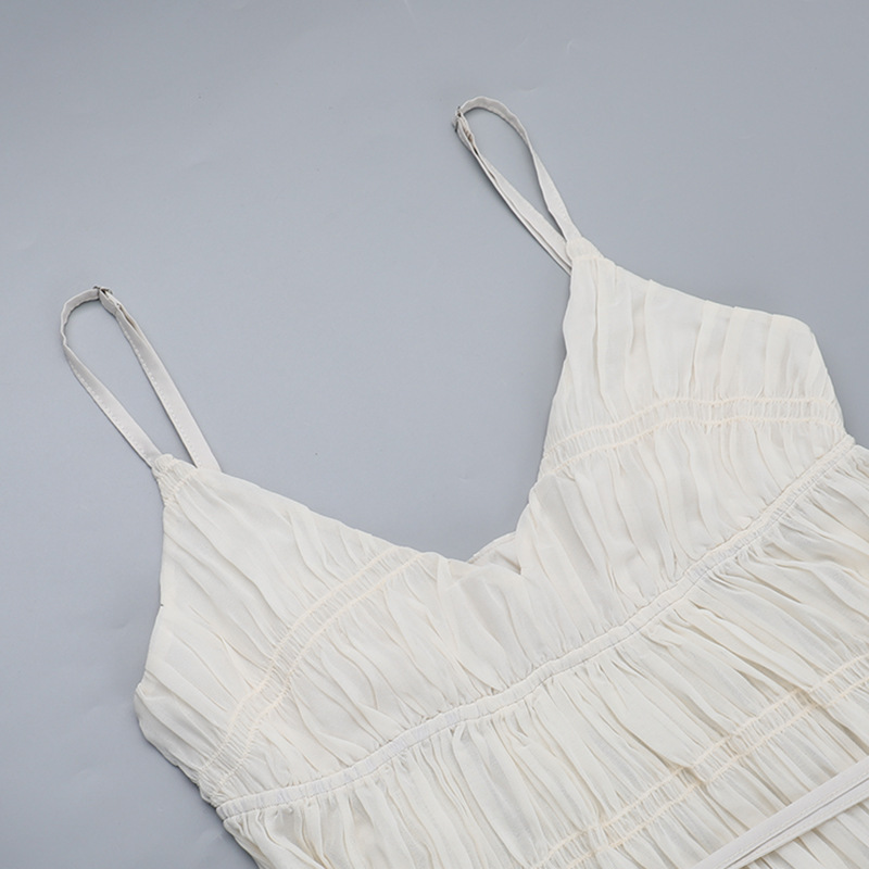 Women Spring Sexy V Neck Strap Dress