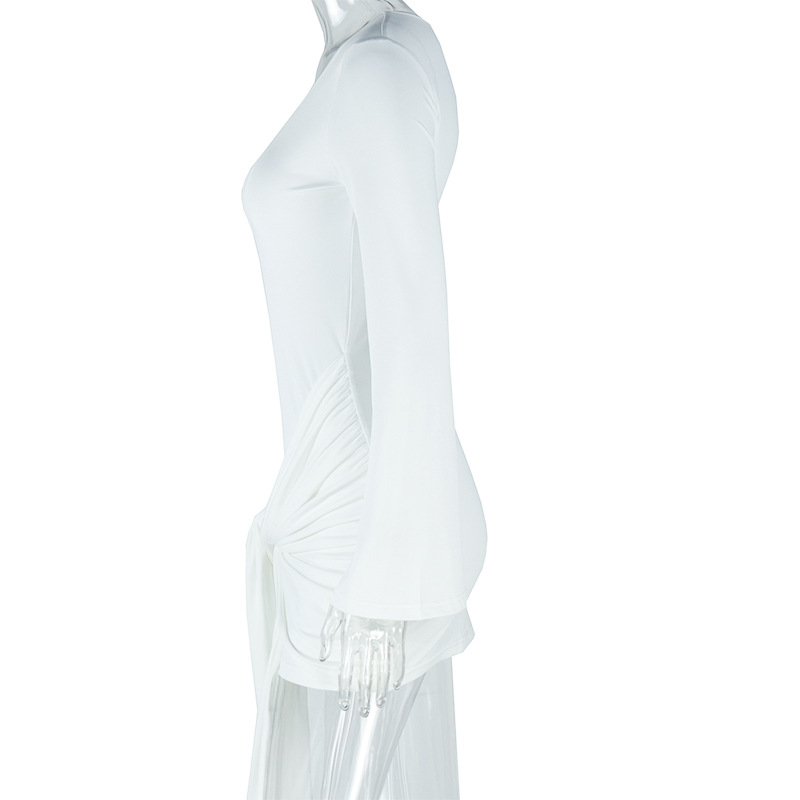 Women Solid Bodycon Off Shoulder Sexy Dress