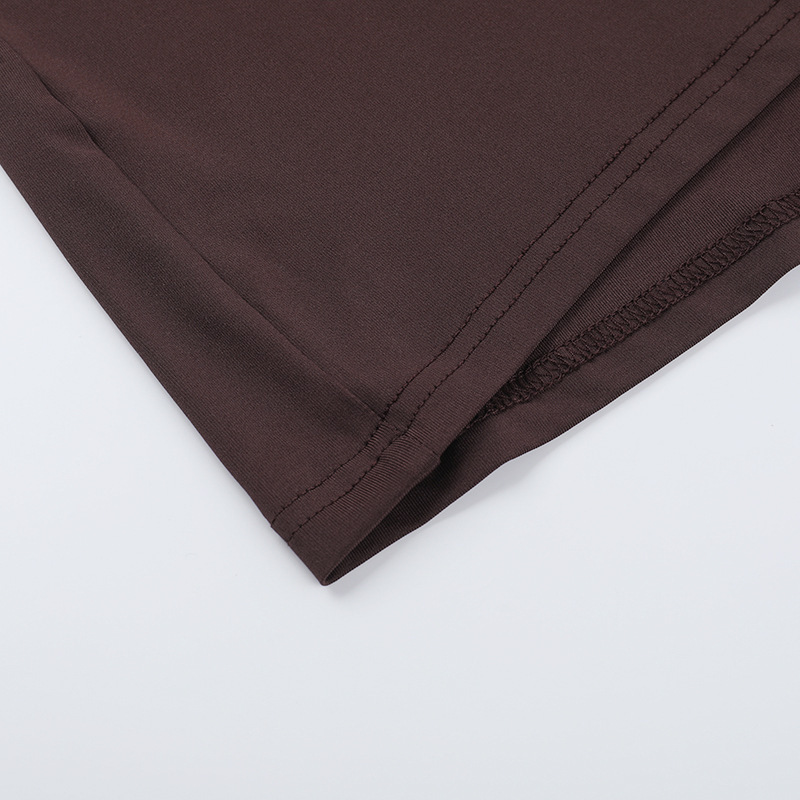 Women Round Neck Gathered Sexy Backless Bodycon Dress