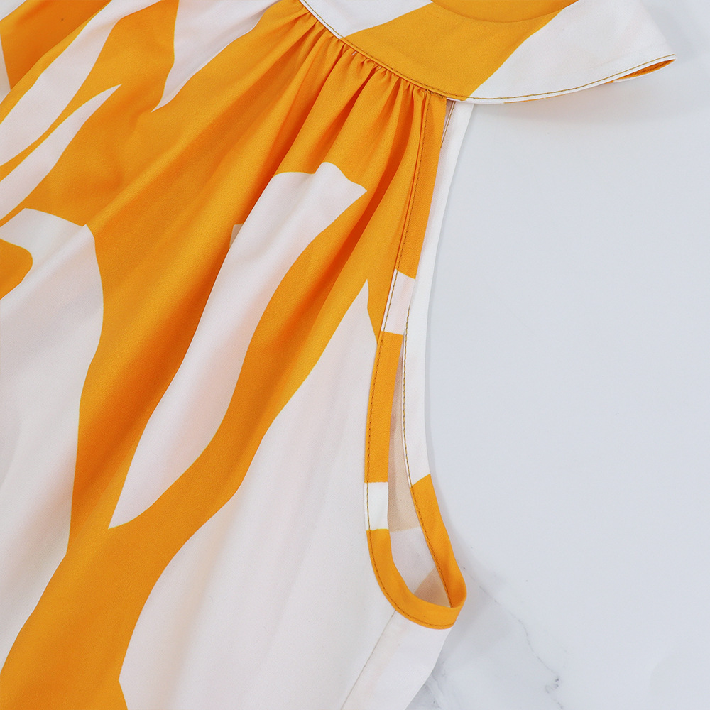 Women Print Halter Neck Summer Elegant Dress