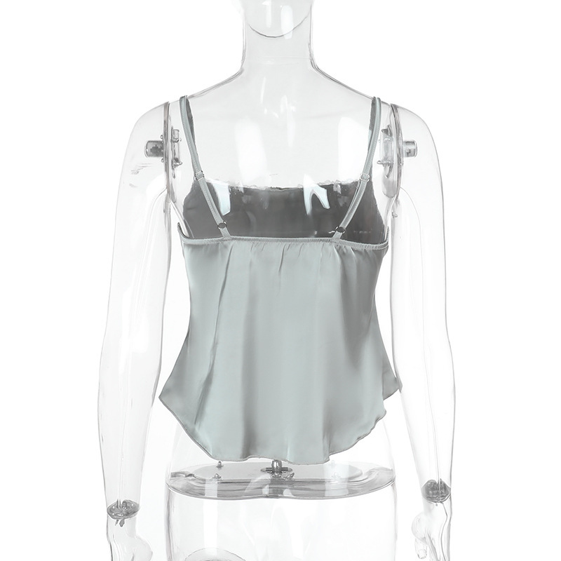 Women Sexy Summer Casual Pleated Suspender Top