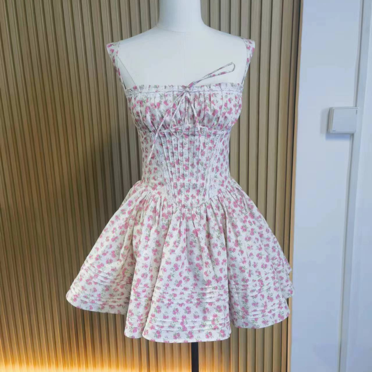 Summer Floral Strap Mini Dress