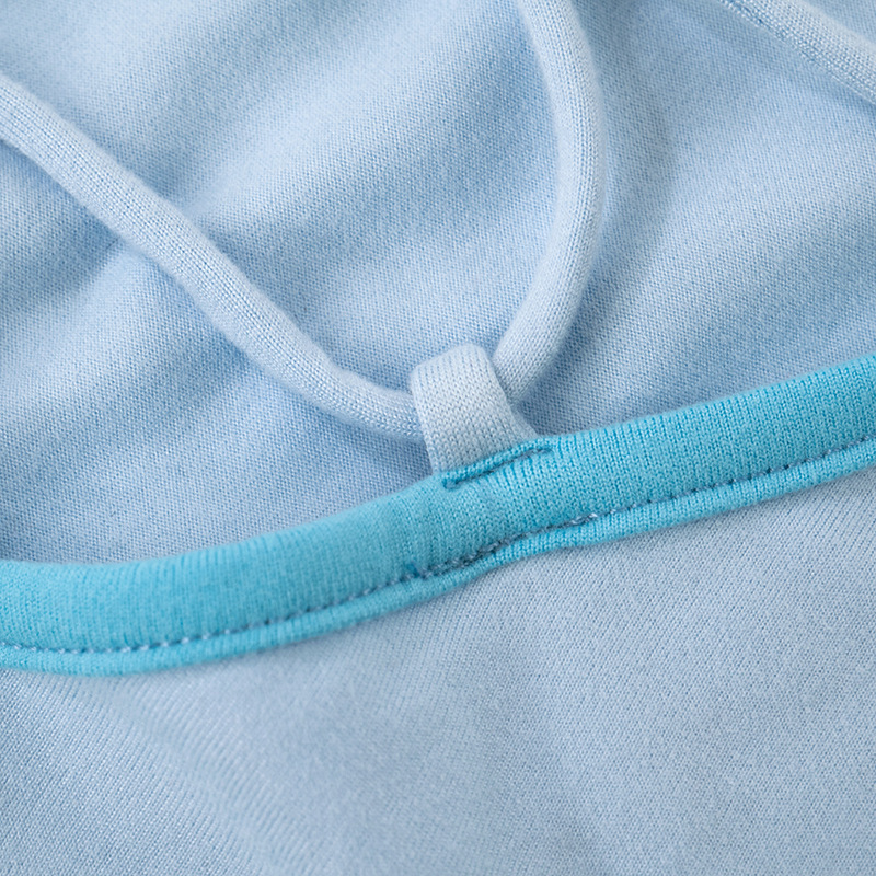 Women Spring Summer Contrast Color Slash Shoulder Backless Lace-Up Sexy Bodycon Dress