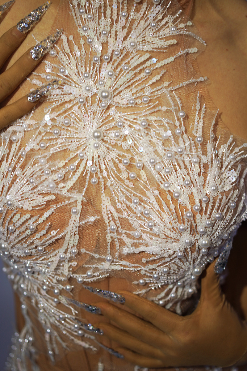 Fashion Halter Neck Strap Mini Dress Nude See-Through Sexy Party Dress