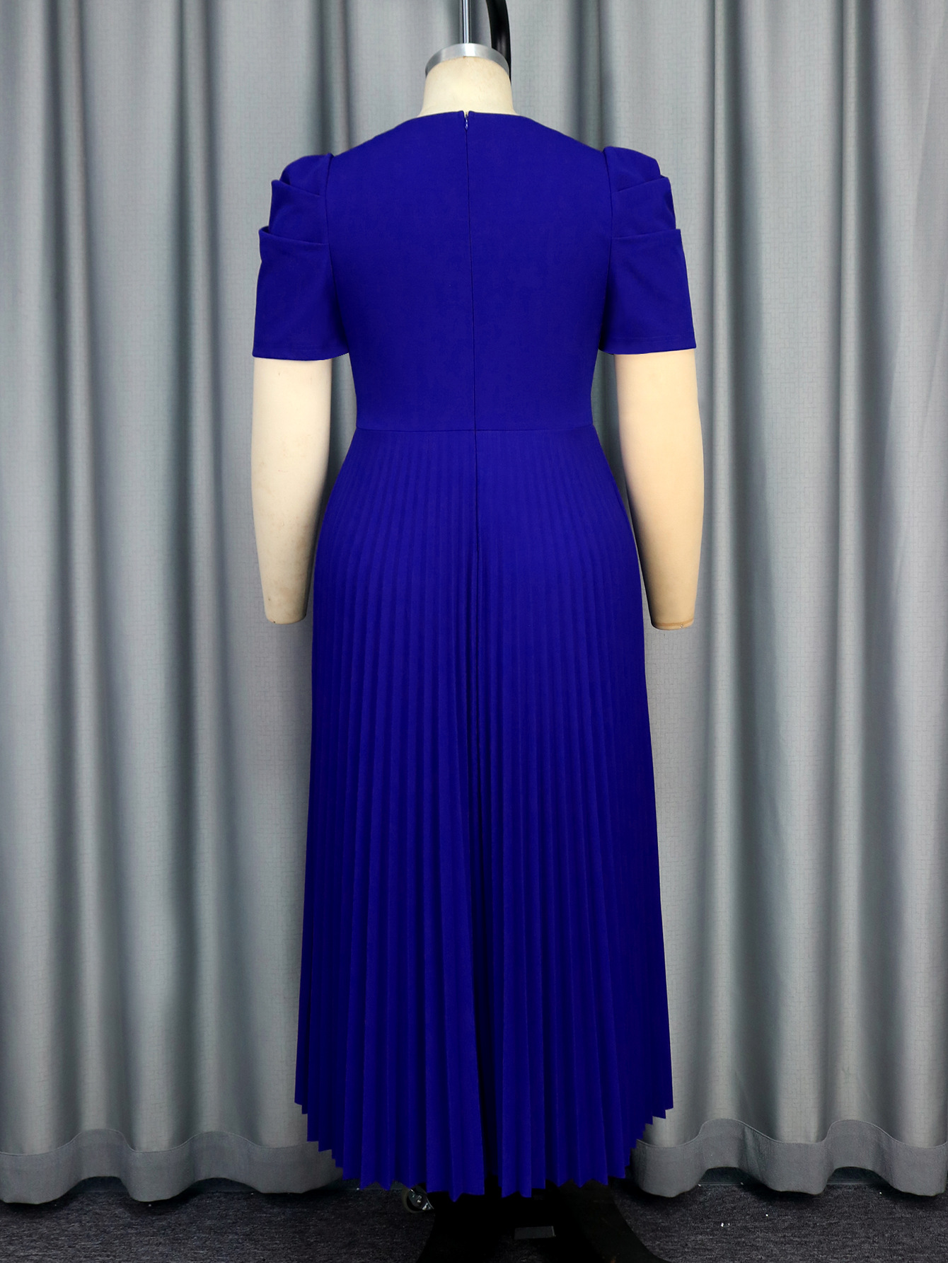 Women Elegant Spring and Summer Prom Formal Party Pleated Beaded Dress