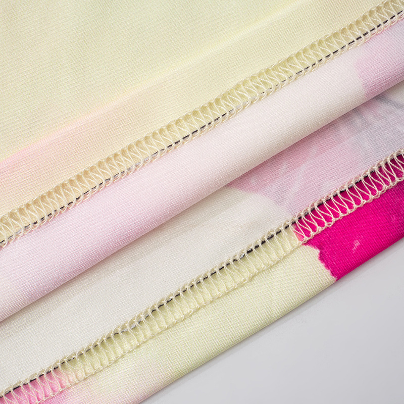 Women Summer Flower Print Suspender Top and Skirt Two Piece Set