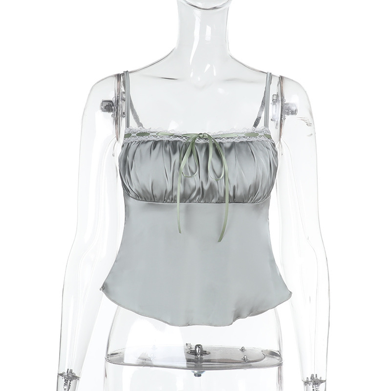 Women Sexy Summer Casual Pleated Suspender Top
