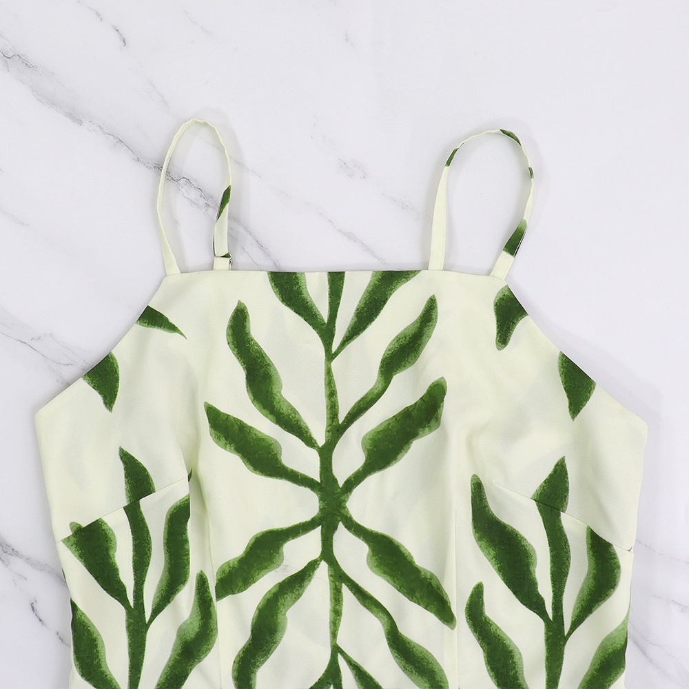 Women Print Suspender Casual Dress