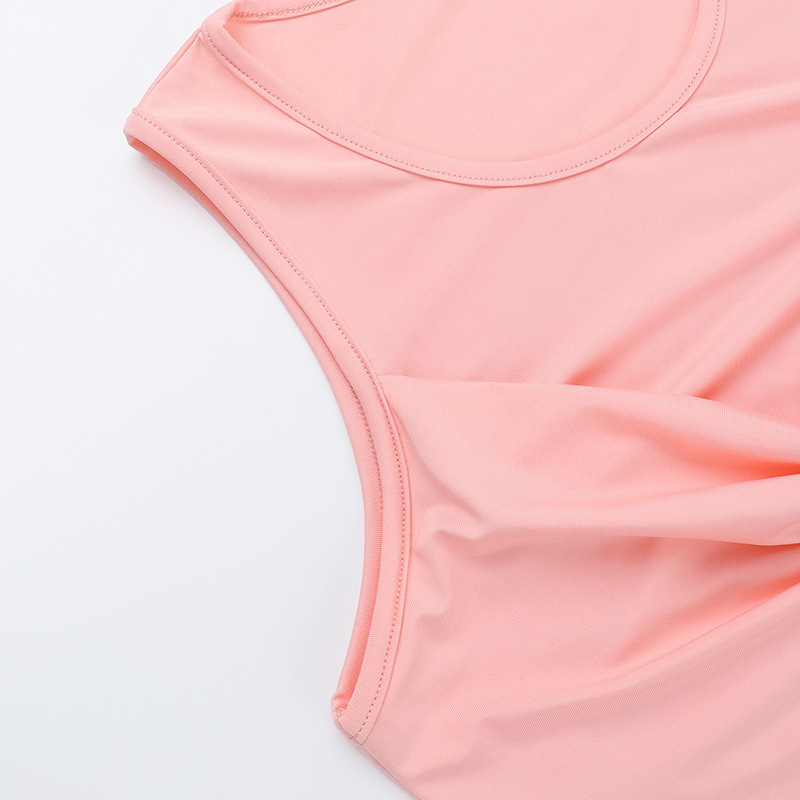 Women Spring Summer Sexy Gathered Ribbon Solid Dress