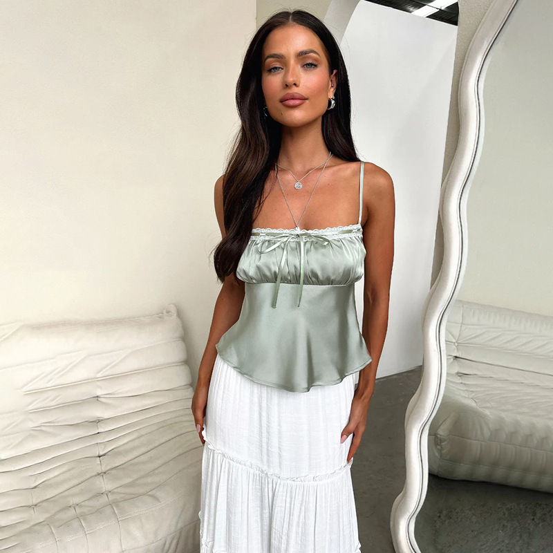 Women Sexy Summer Casual Pleated Suspender Top