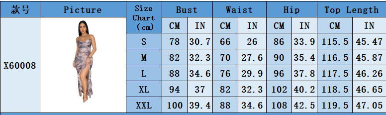 Women Sexy Slit Suspender Ruffle Dress