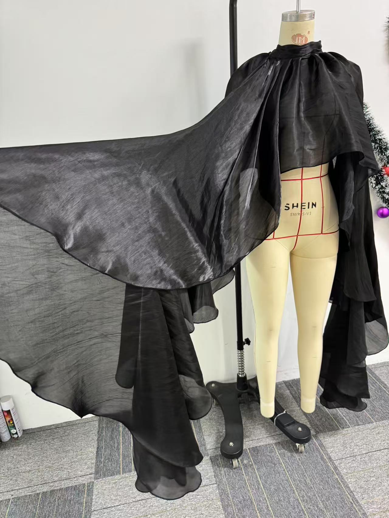 Women Sexy Casual Satin Cape Blouse