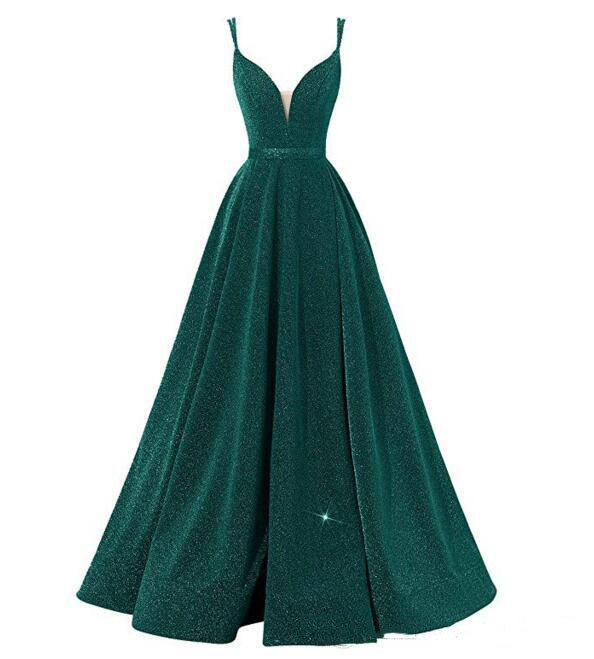 Women Formal Party V-Neck Sequined Strapless Party Bridesmaid Formal Party Evening Dress