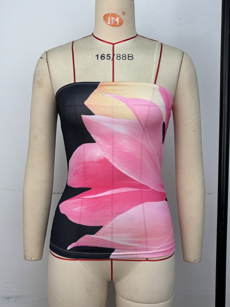 Printed Strapless Women's Summer Sexy Camisole Top