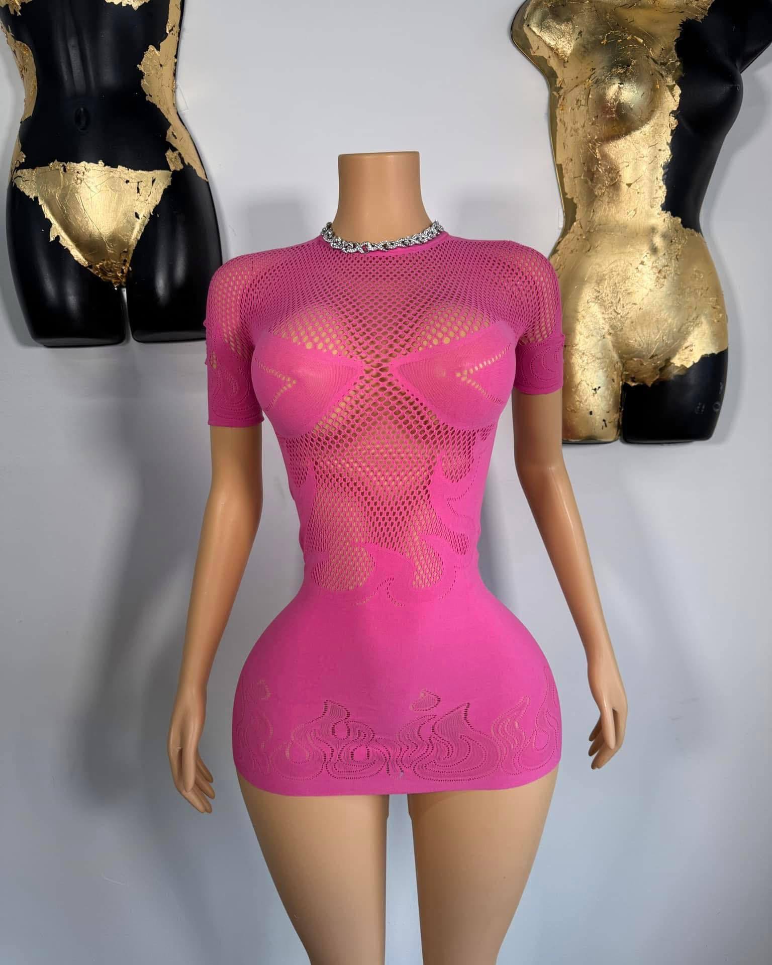 Women See-Through Sexy Fishnet Sexy Bodycon Dress