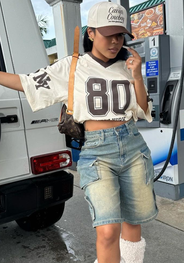 Women's Summer Casual Loose Pocket Denim Shorts