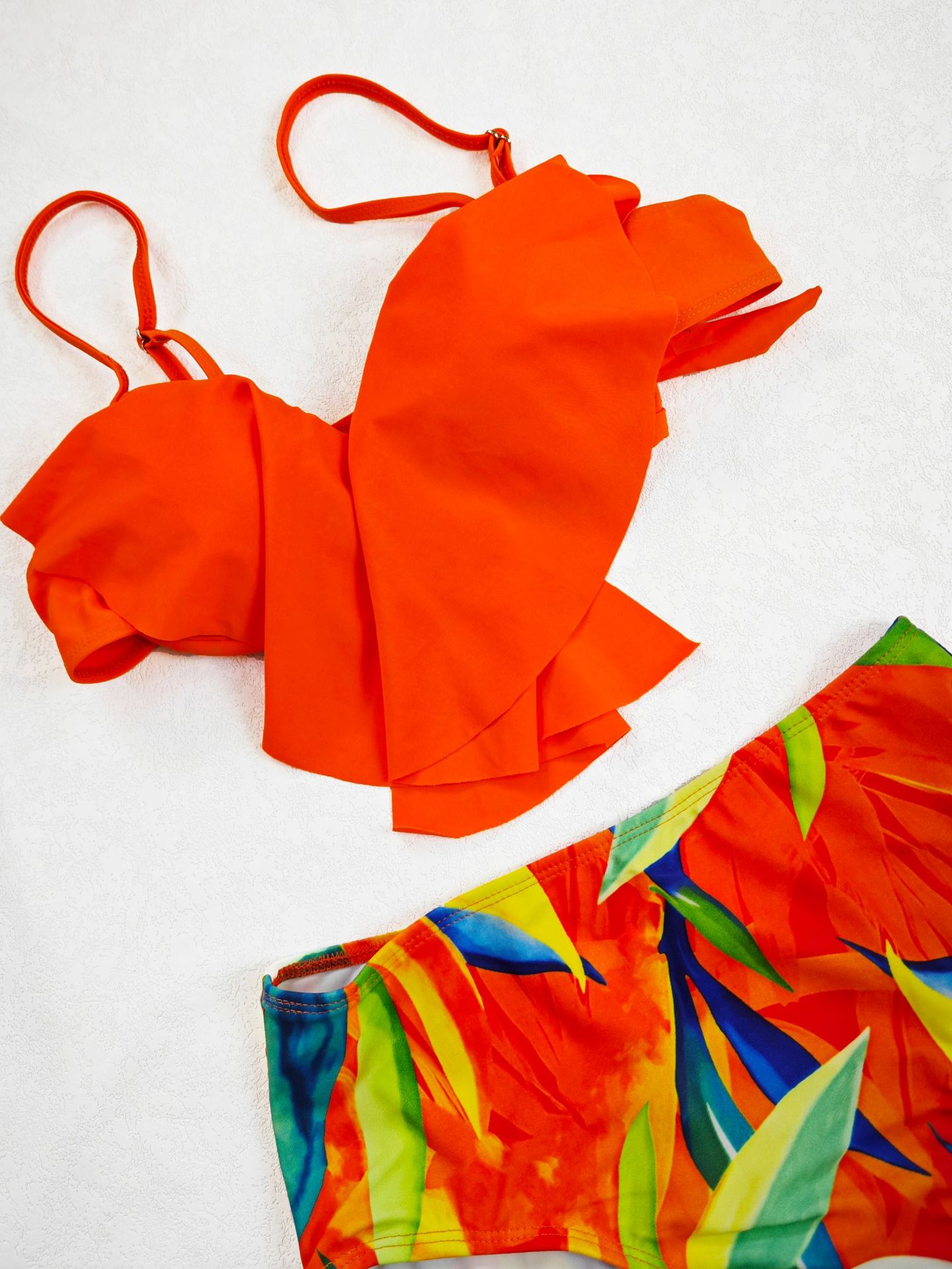 Sexy Bikini High-Waist Two-Piece Ruffle Swimsuit