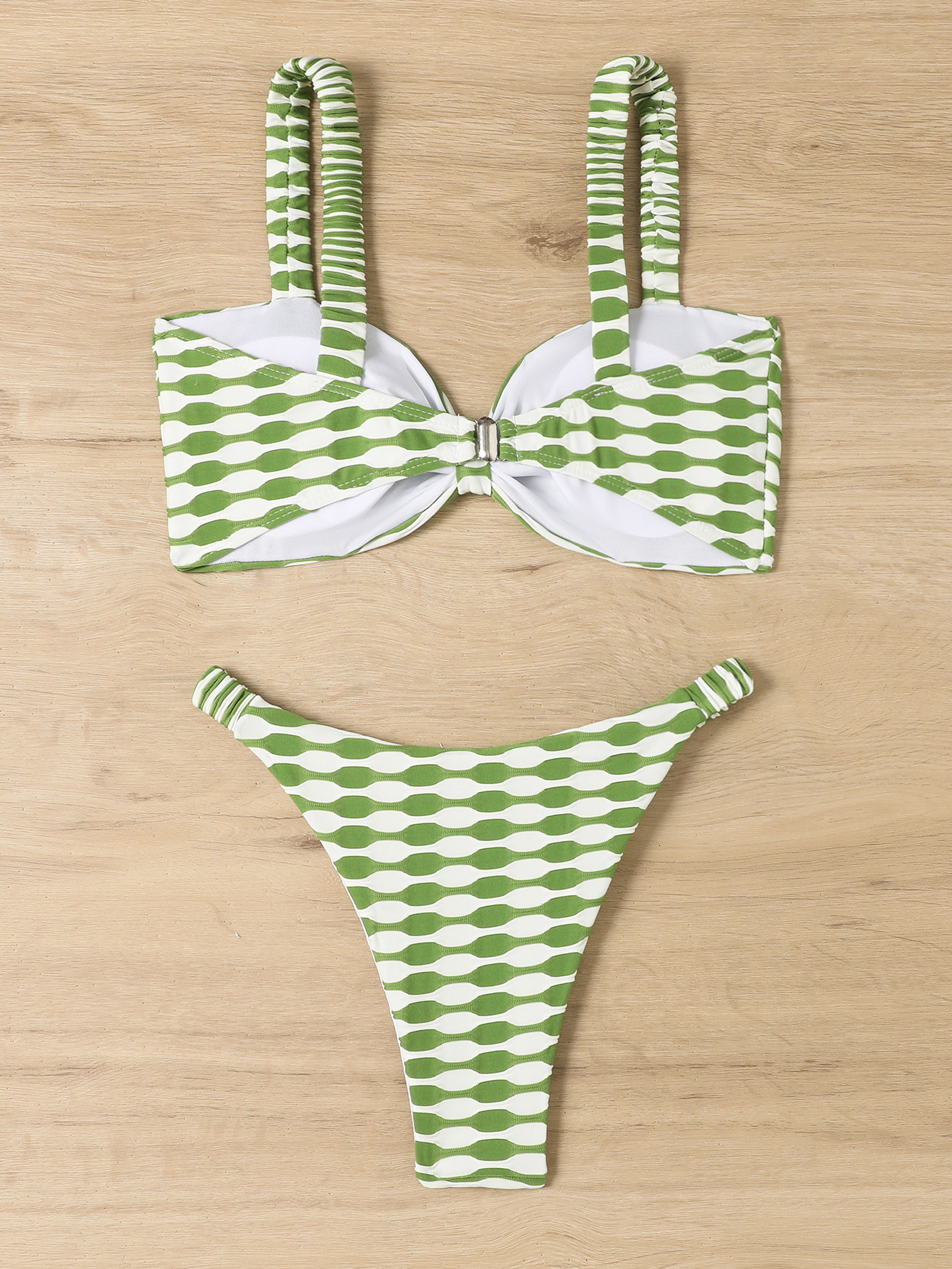 Sexy Striped Two-Piece Bikini Swimsuit for Women
