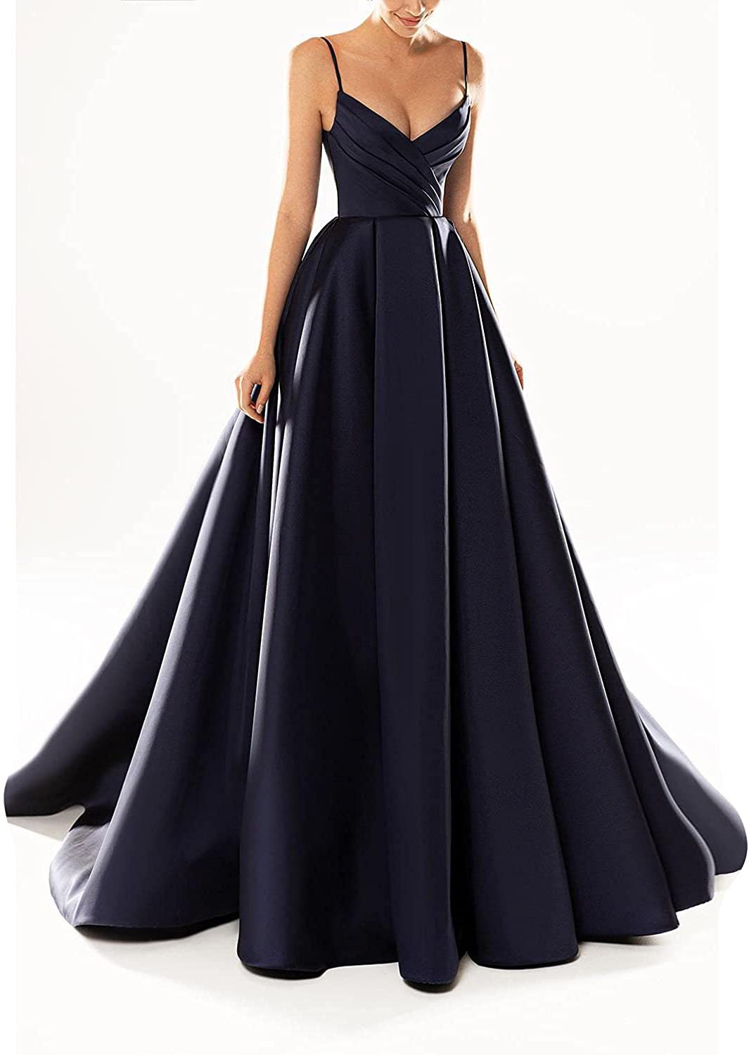 Women French Velvet Sequined Sexy V-Neck Strapless Evening Dress