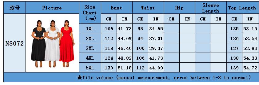 Plus Size Women's Fashion Elegant Square Neck Slim Waist A-line Long Dress