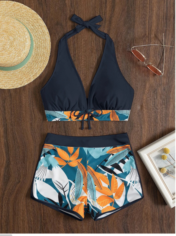 Sexy Printed Two-Piece Bikini Swimsuit for Women