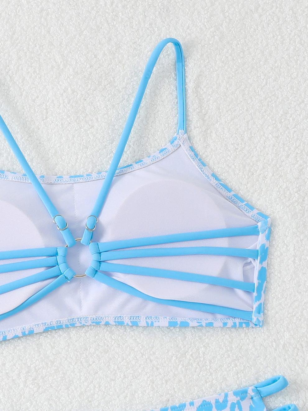 Sexy Leopard Print Two-Piece Bikini Swimsuit for Women