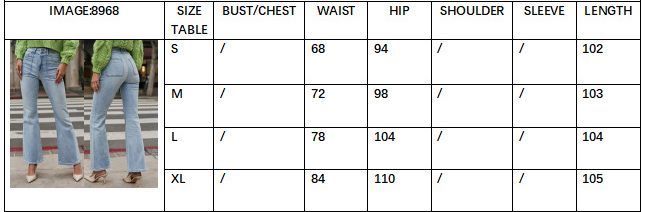 Women Trendy Casual Stretchy Denim Wide Leg Pants