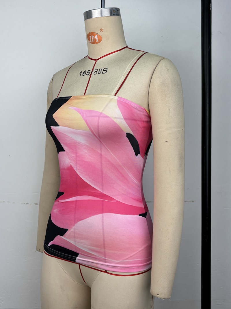 Printed Strapless Women's Summer Sexy Camisole Top