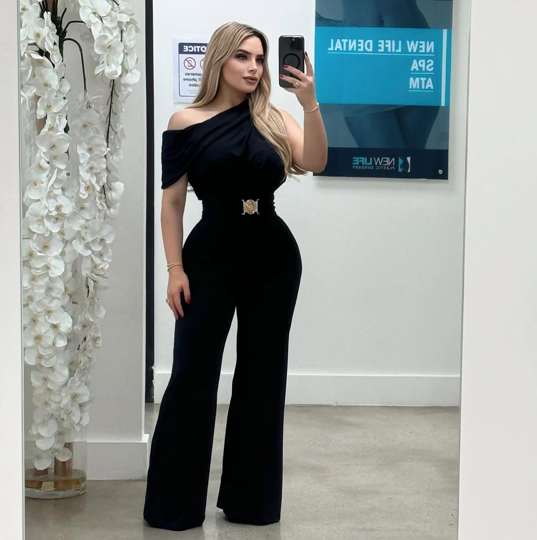 Women Sexy Off Shoulder Belt Jumpsuits