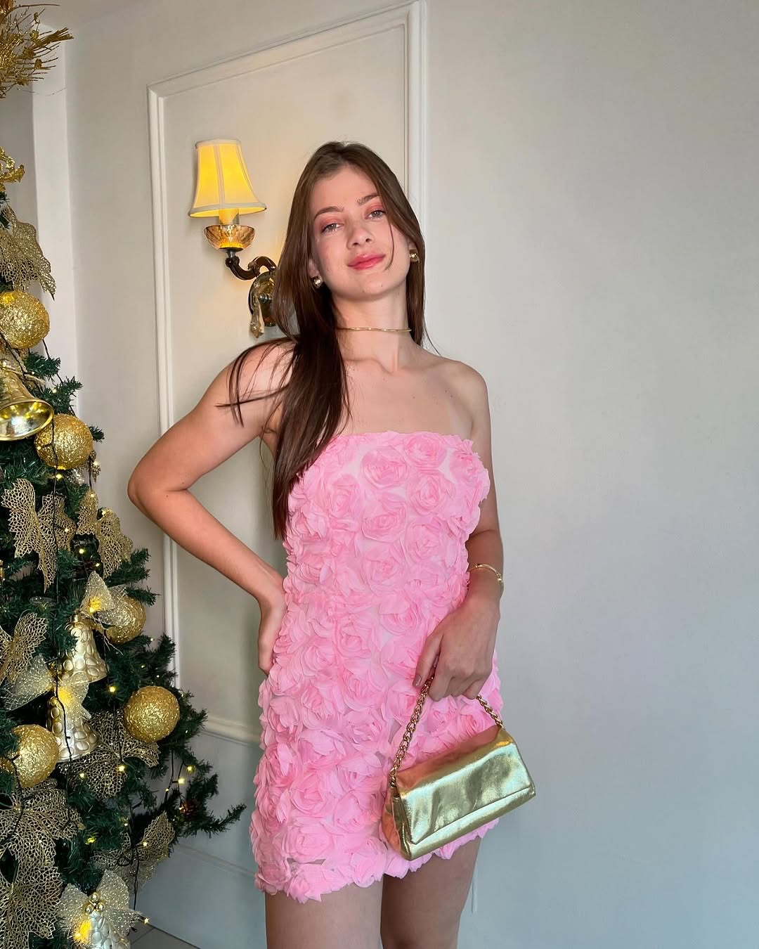 Women Sexy Floral Strapless Bodycon Dress