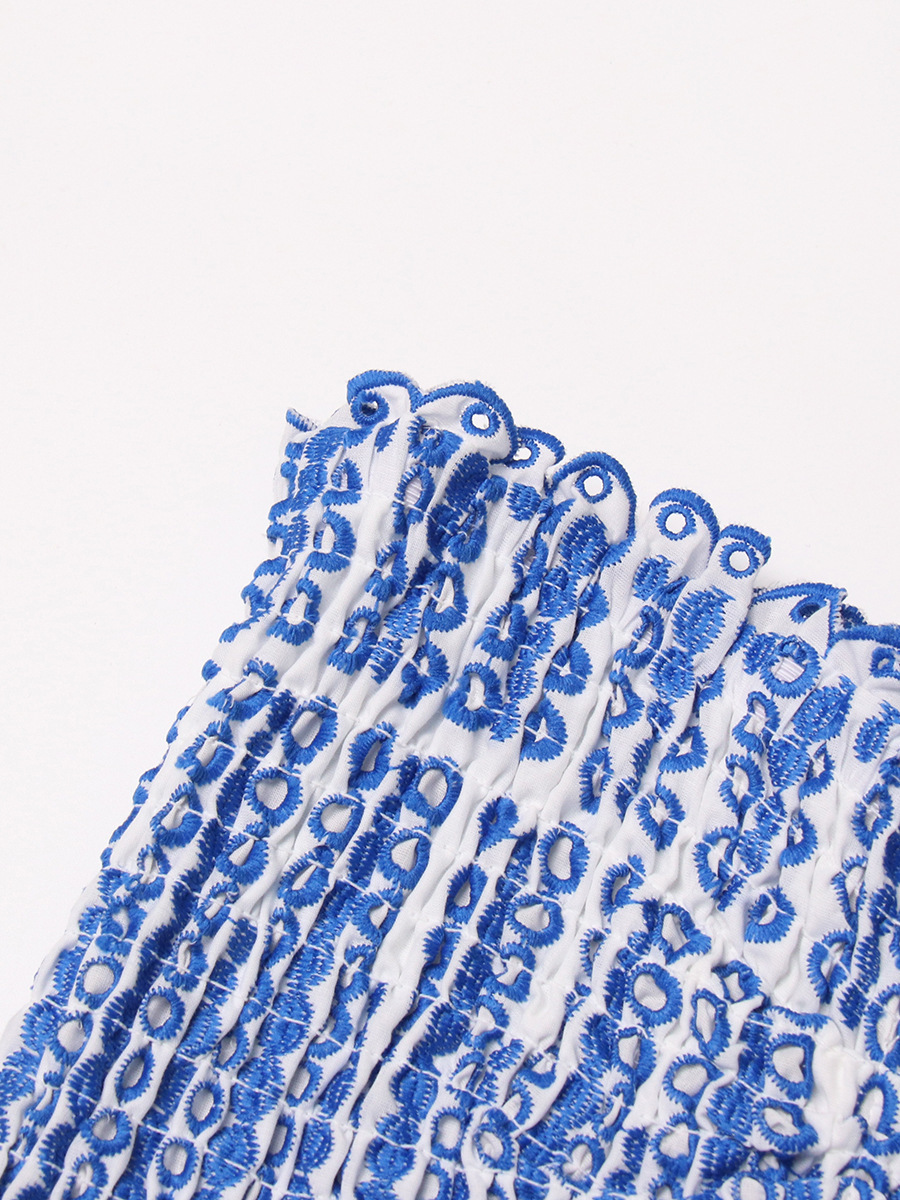 Bohemian Holiday Strapless Slim Waist Mini Cascading Ruffles Dress