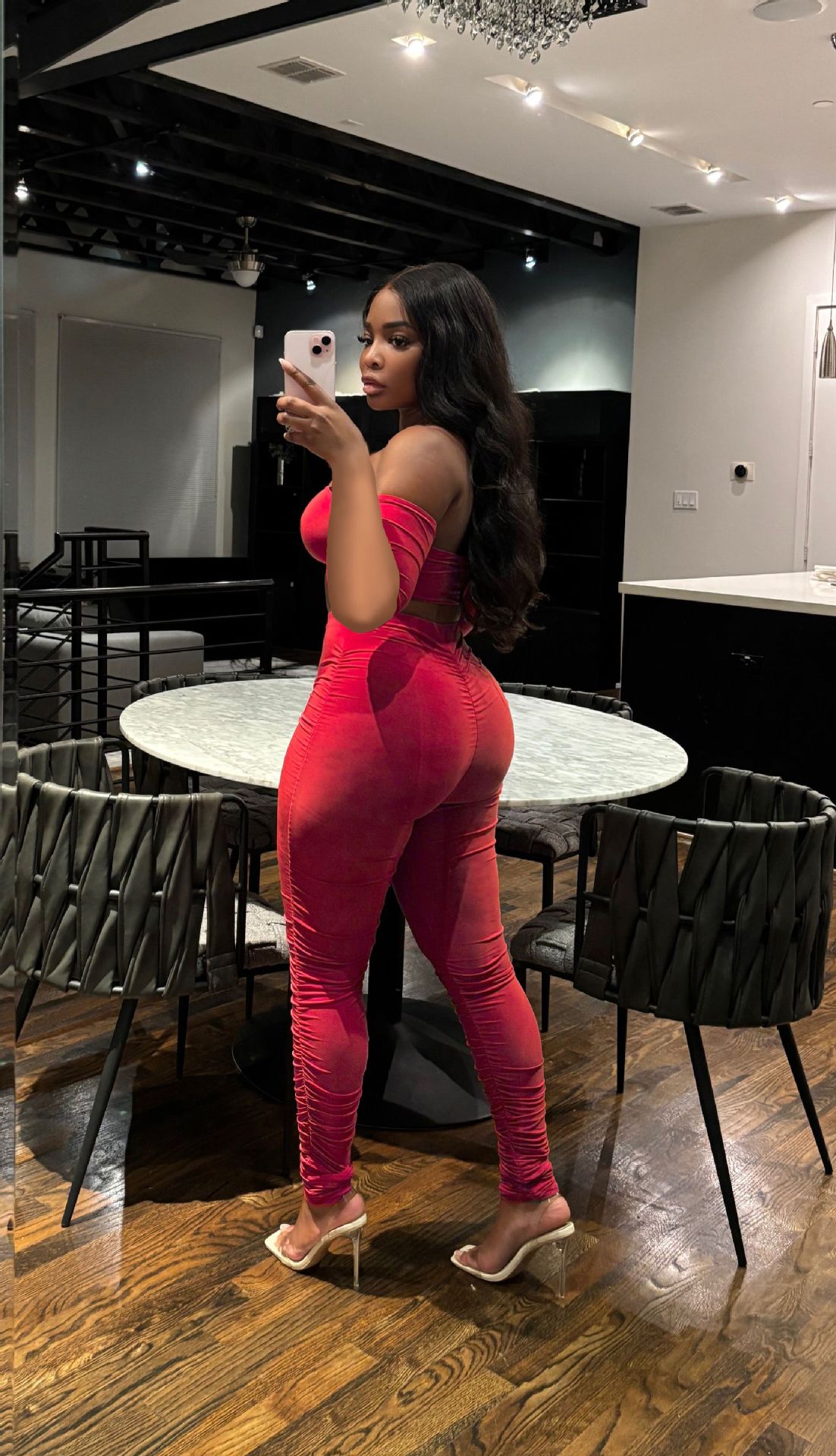 Women Sexy Backless Strapless Solid Top and Pants Two Piece Set