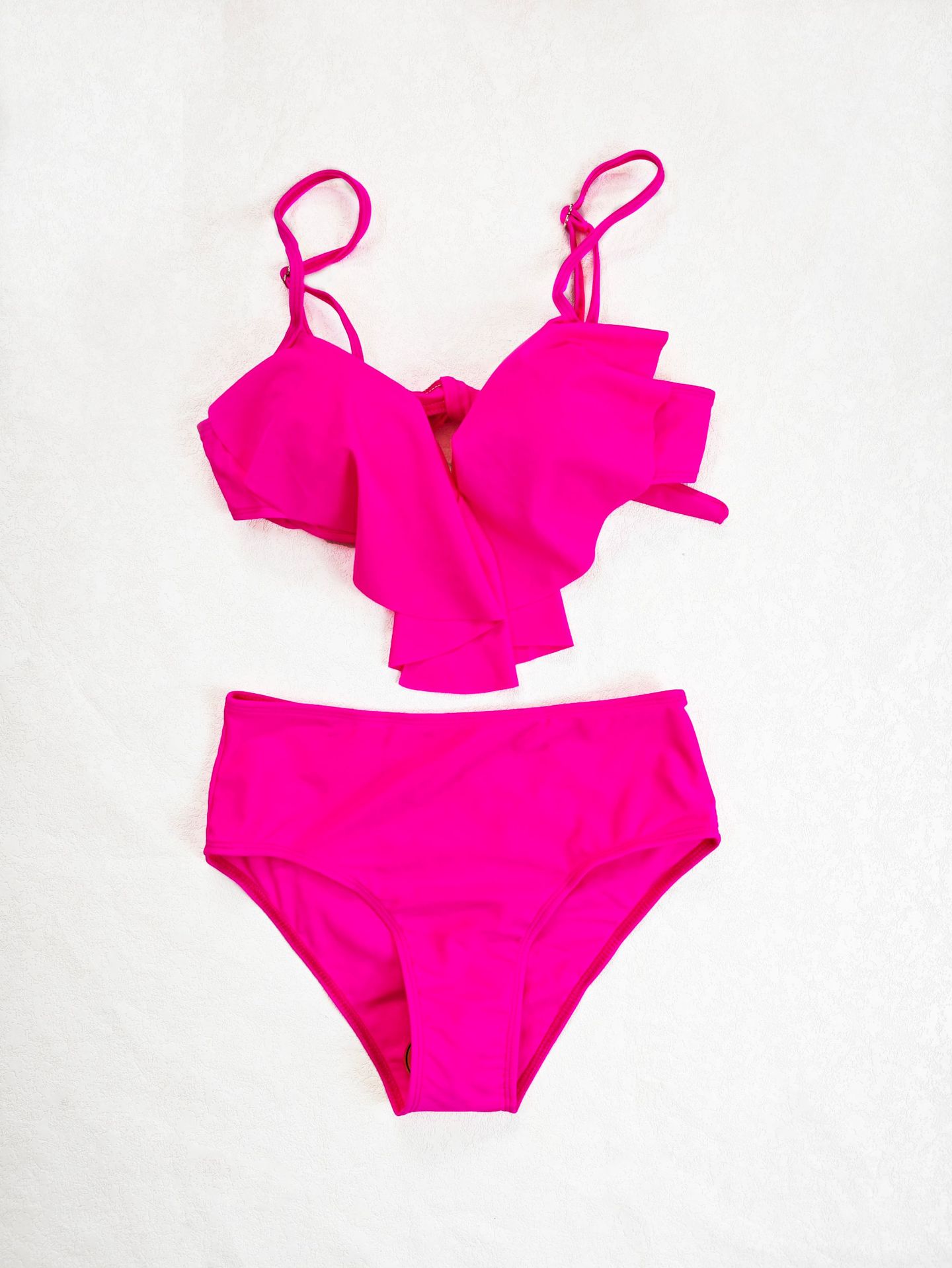 Sexy Bikini High-Waist Two-Piece Ruffle Swimsuit