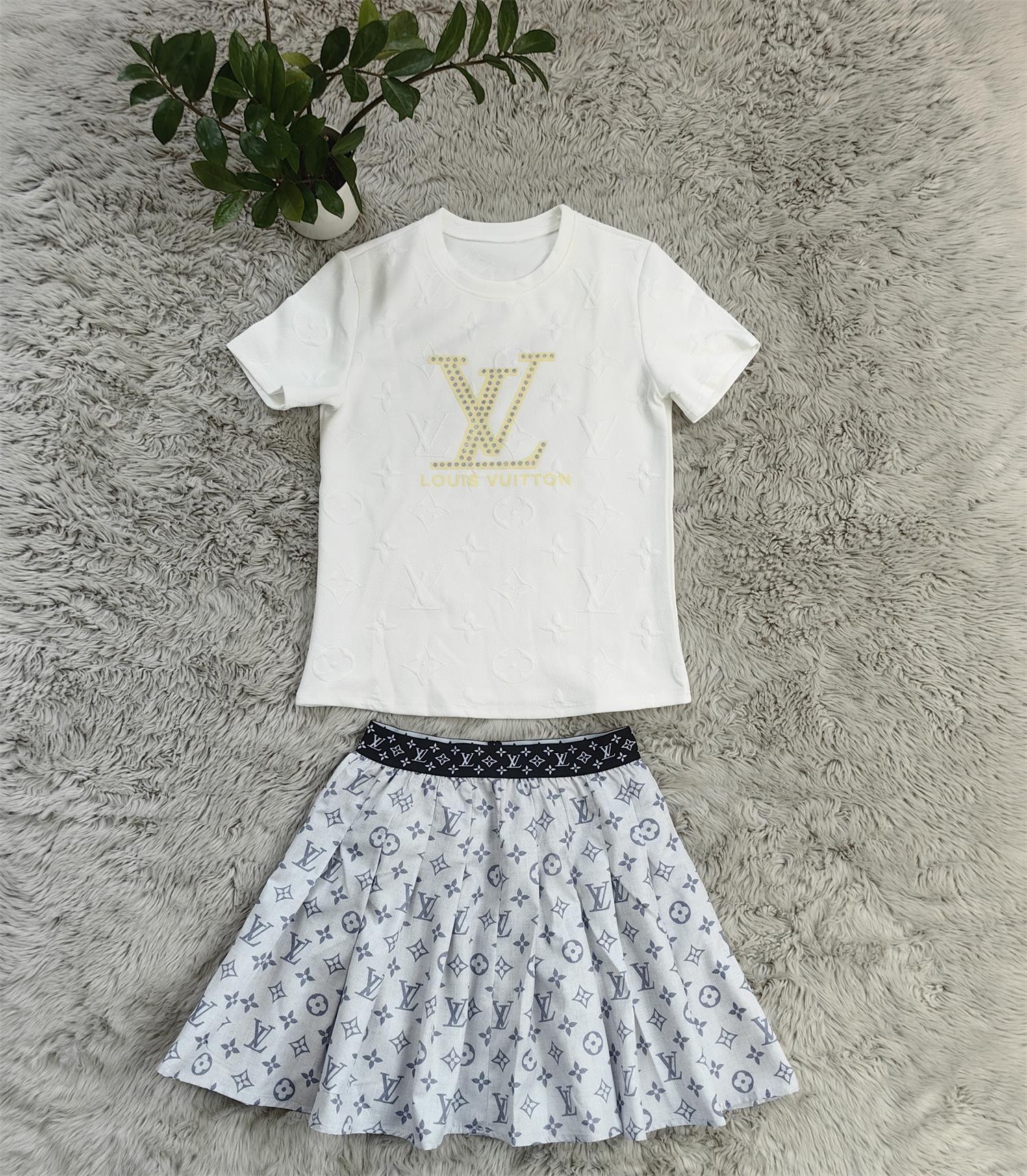 Women Print Short Sleeve  Top and Skirt Two Piece Set