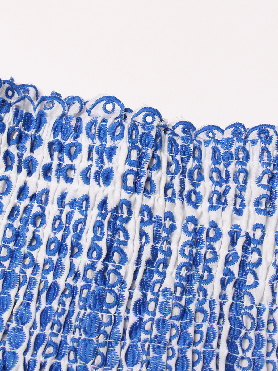 Bohemian Holiday Strapless Slim Waist Mini Cascading Ruffles Dress