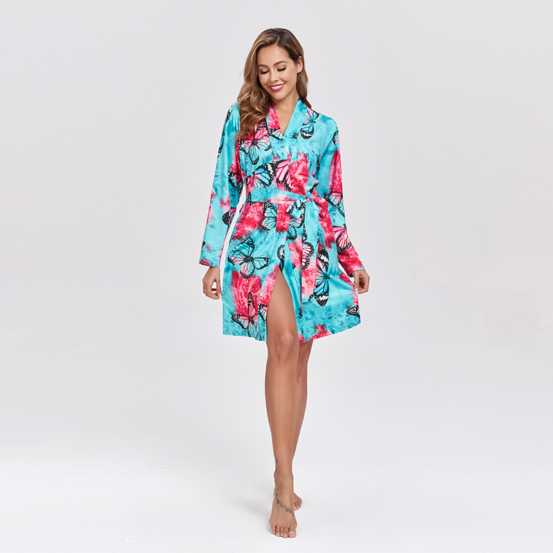 Women Printed Long Sleeve Lace Dress