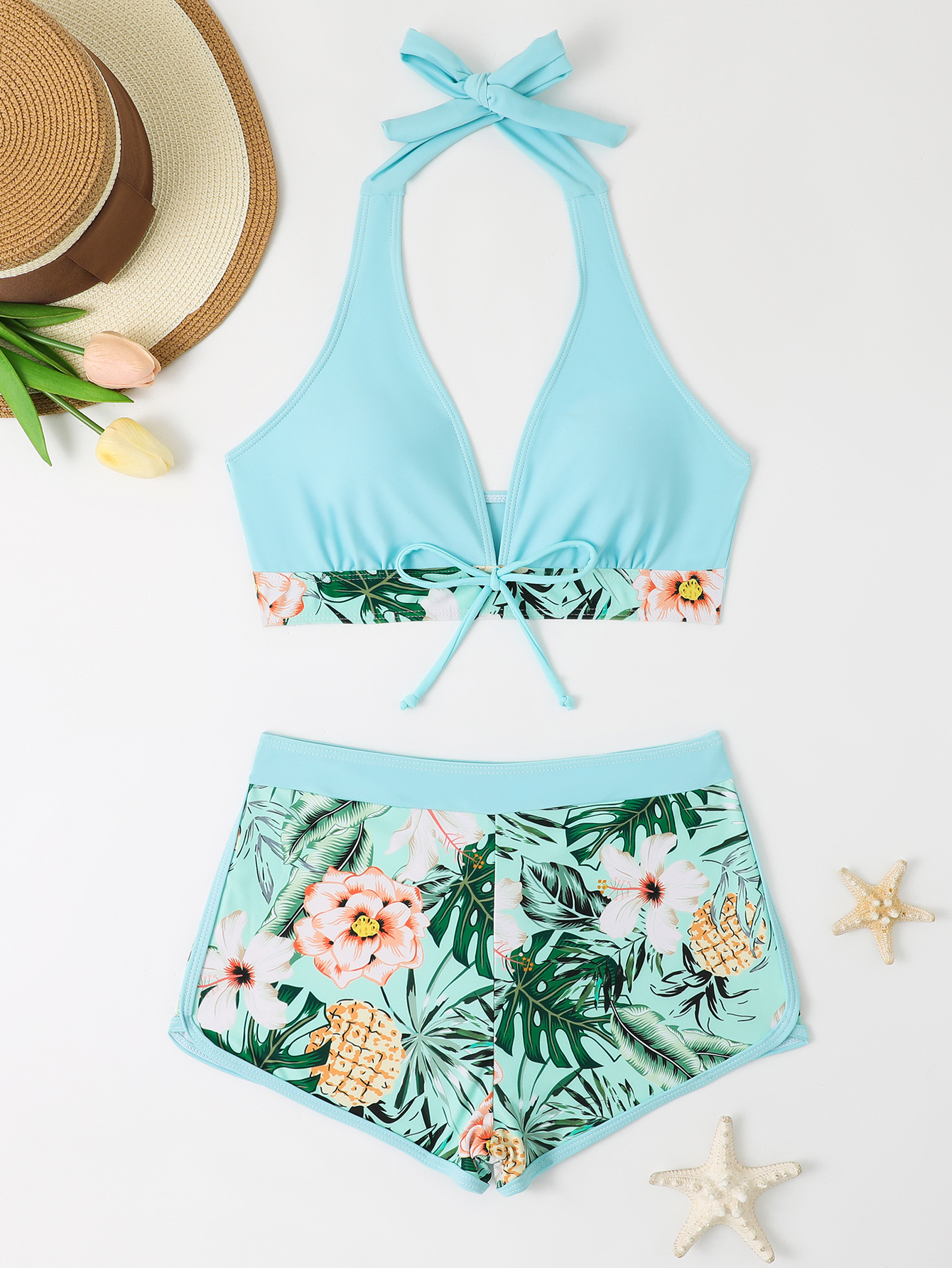 Sexy Printed Two-Piece Bikini Swimsuit for Women
