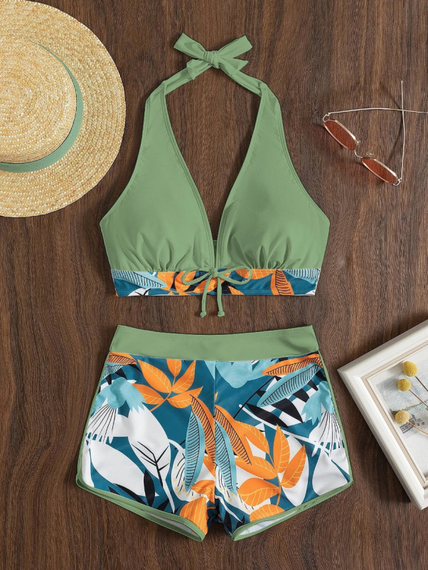 Sexy Printed Two-Piece Bikini Swimsuit for Women