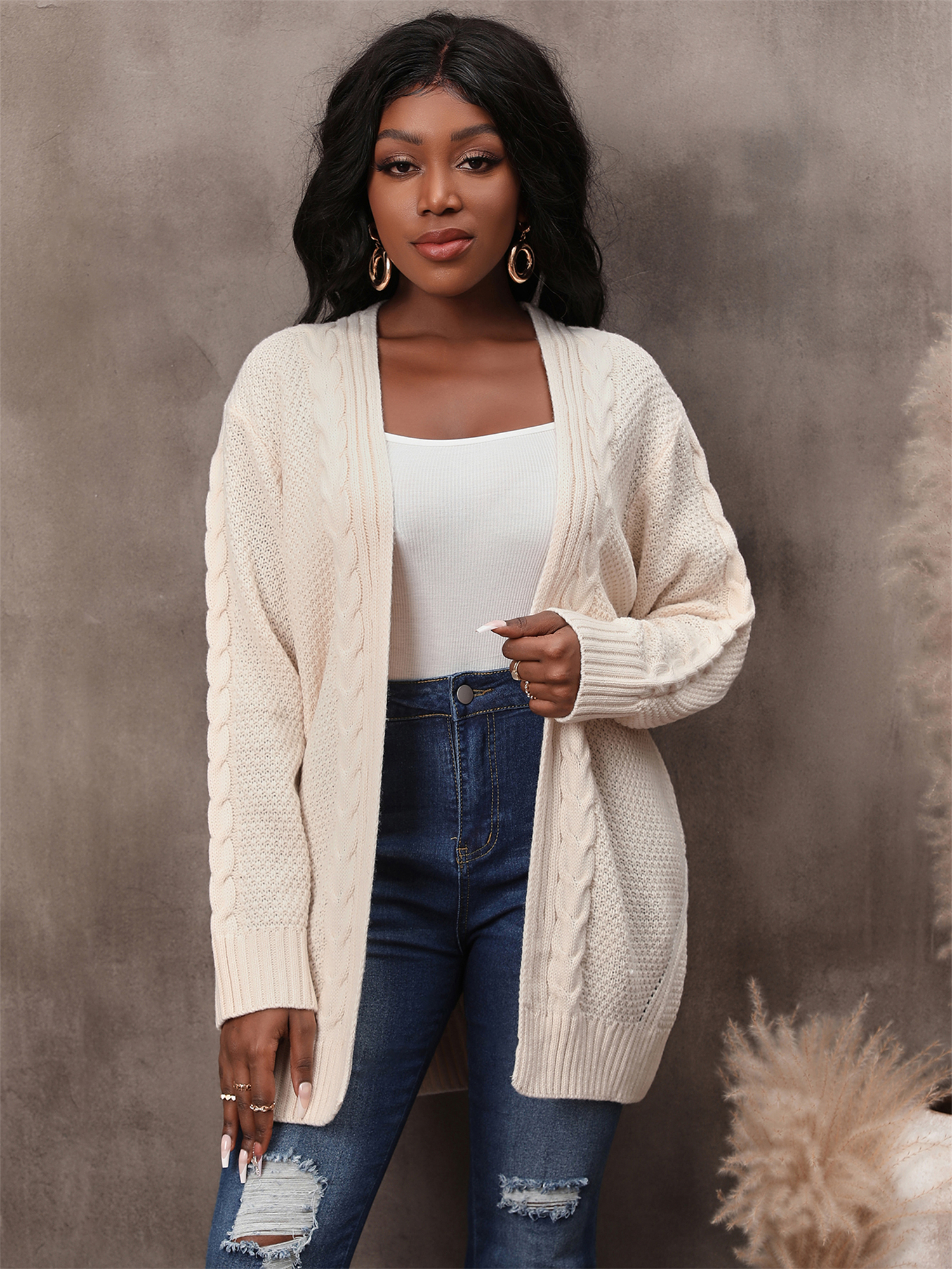 Women Long Sleeve Cardigan Sweater