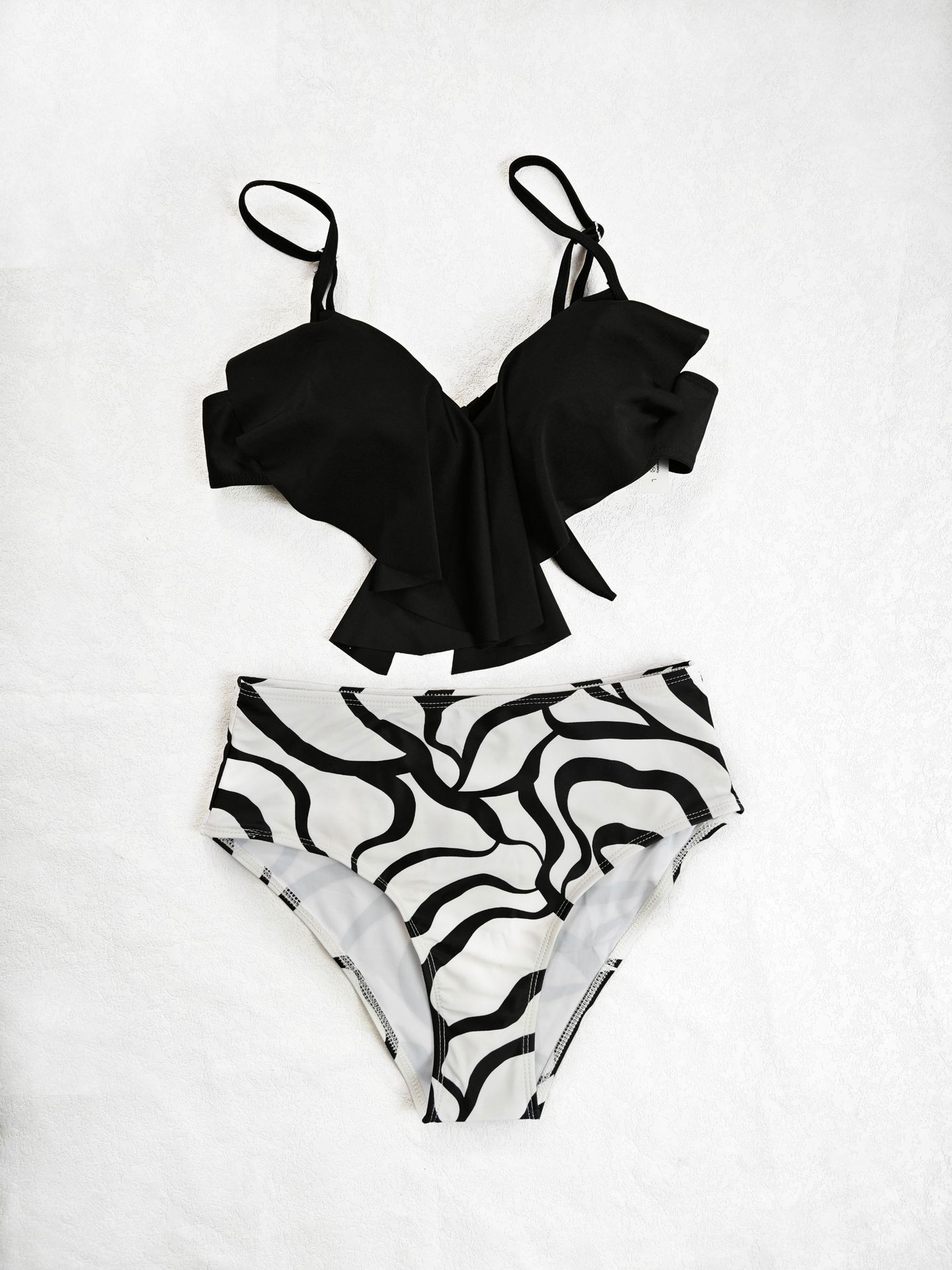 Sexy Bikini High-Waist Two-Piece Ruffle Swimsuit