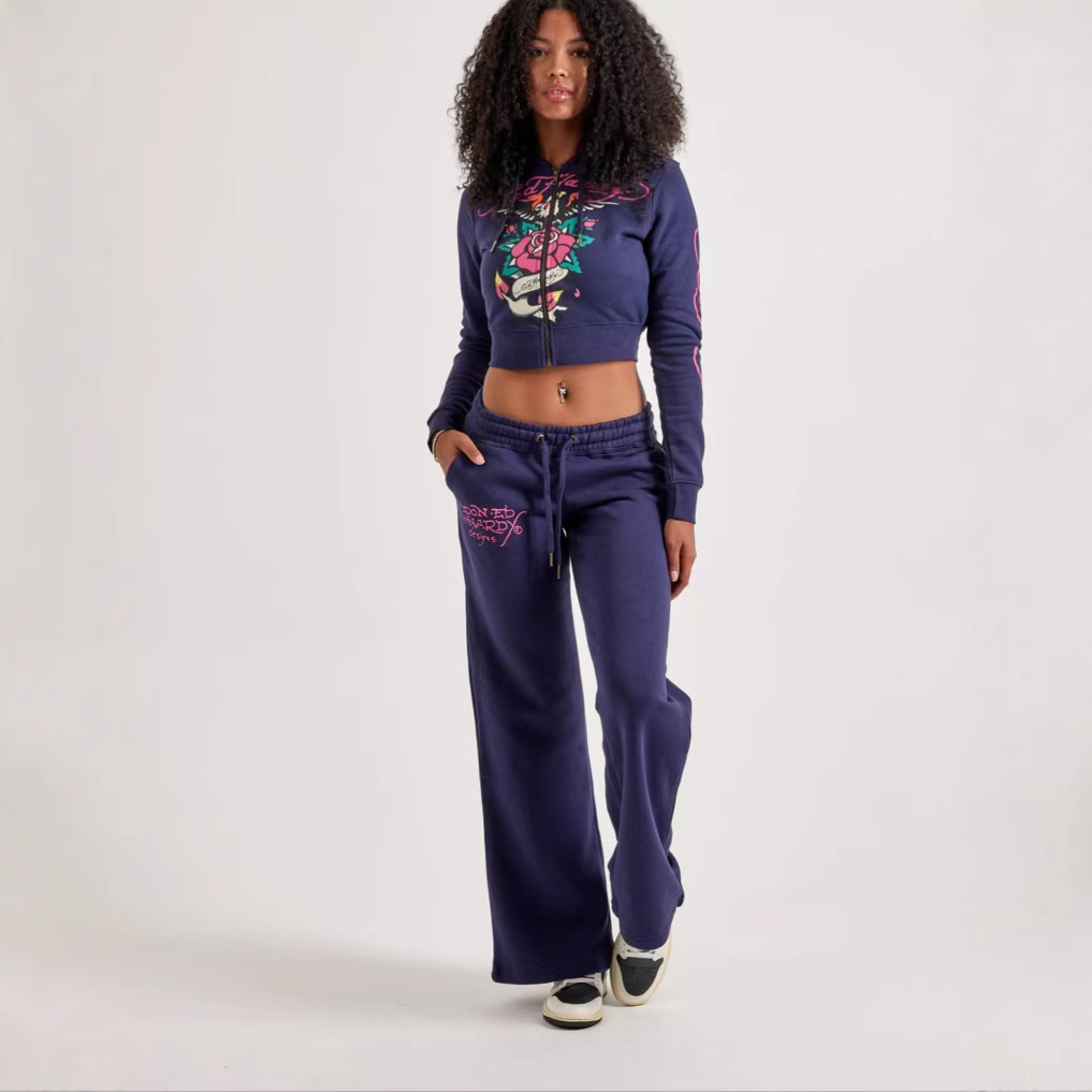 Women's Fashion Print Hoodie sweatpants Set