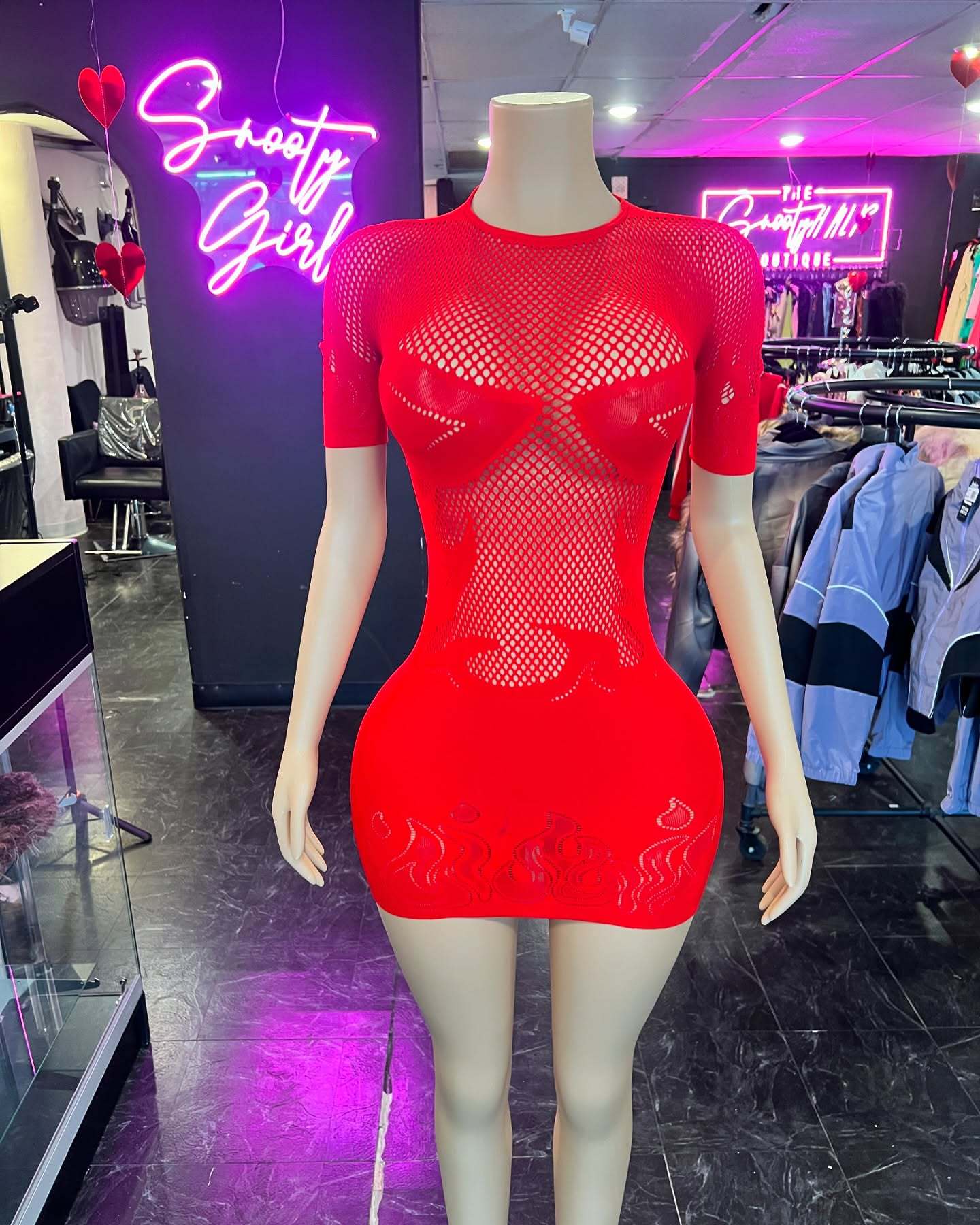 Women See-Through Sexy Fishnet Sexy Bodycon Dress